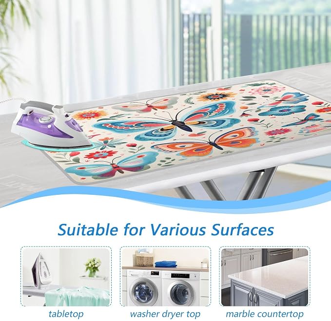 Decorative Butterfly Floral Ironing Mat Thickened Ironing Blanket Travel - Image 5