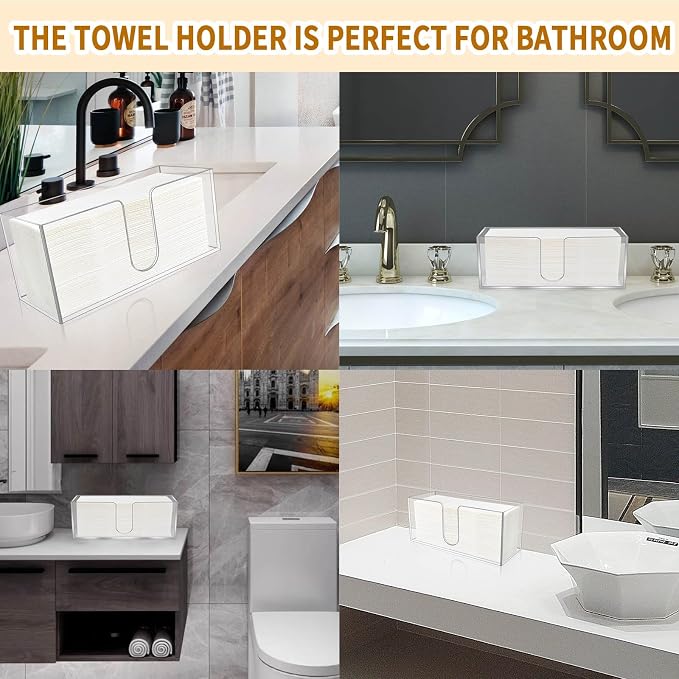 4Pack Acrylic Countertop Paper Towel Holder, Paper Towel Dispenser - Image 5