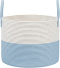 Woven Blanket Basket, 65L Large Rope Storage Bin by JMvicyroam