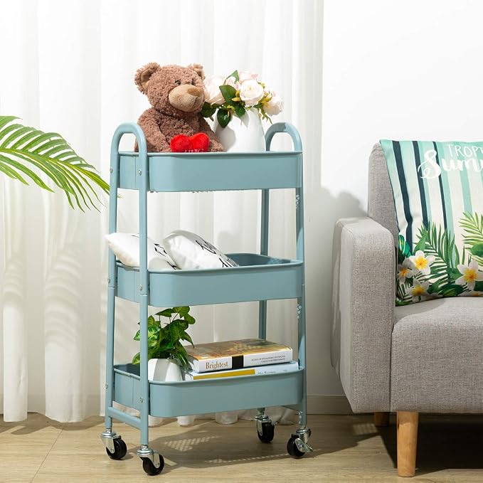 AGTEK Makeup Cart, Movable Rolling Organizer Cart - Image 6