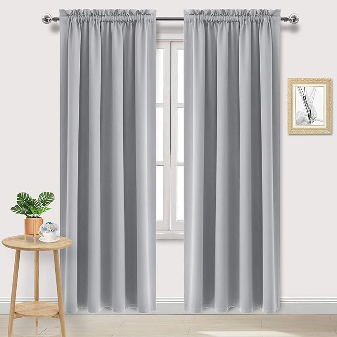 DWCN Silver Grey Blackout Curtains by DWCN