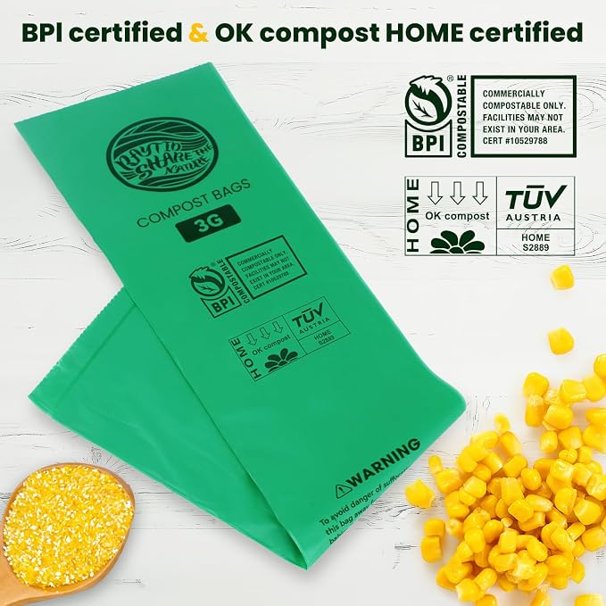 Compost Bags 3 Gallon, Compost Food Scrap Waste Bags Fits Countertop Bin - Image 4