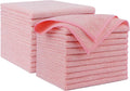 AIDEA Microfiber Cleaning Cloth Pink 20PK, Microfiber Towels by AIDEAHOME
