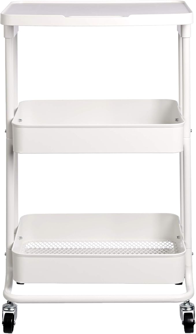 Amazon Basics 2-Tier Metal Kitchen/Utility Cart - Image 2