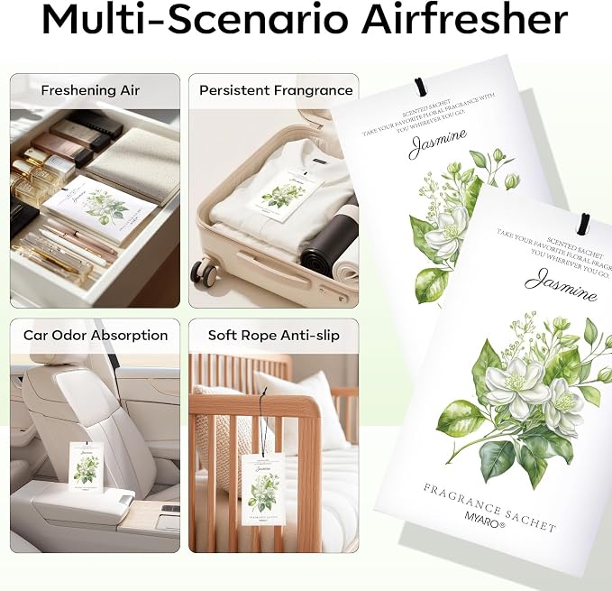 MYARO 12 Packs Jasmine Scented Sachets - Image 4