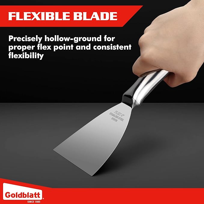 Goldblatt 3-Pack Putty Knife Set, One-Piece Paint Scraper Tool, All Stainless - Image 6