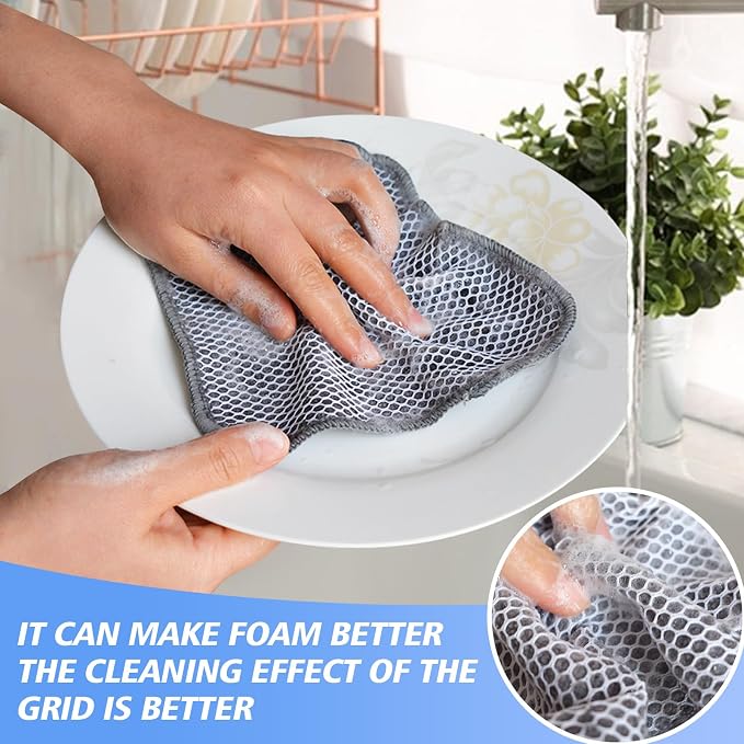 KinHwa Kitchen Washcloths for Dishes Absorbent Microfiber Dish Cloths Quick Dry - Image 6