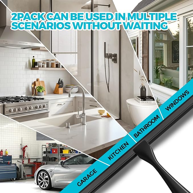 2PACK All-Purpose Shower Squeegee - Image 2