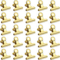 30 Pack Small Bull Clips 0.87 Inch Mini Metal Hinge Clips Binder Paper Hinge by Orcielo