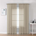 Chyhomenyc Taupe Sheer Curtains 78 Inches Long 2 Panels Set by Chyhomenyc