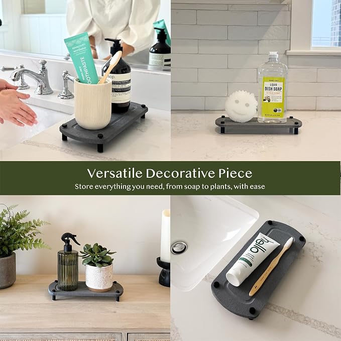 2PCS Instant Dry Sink Caddy Organizer, Fast Drying Sponge and Soap Dispenser - Image 5