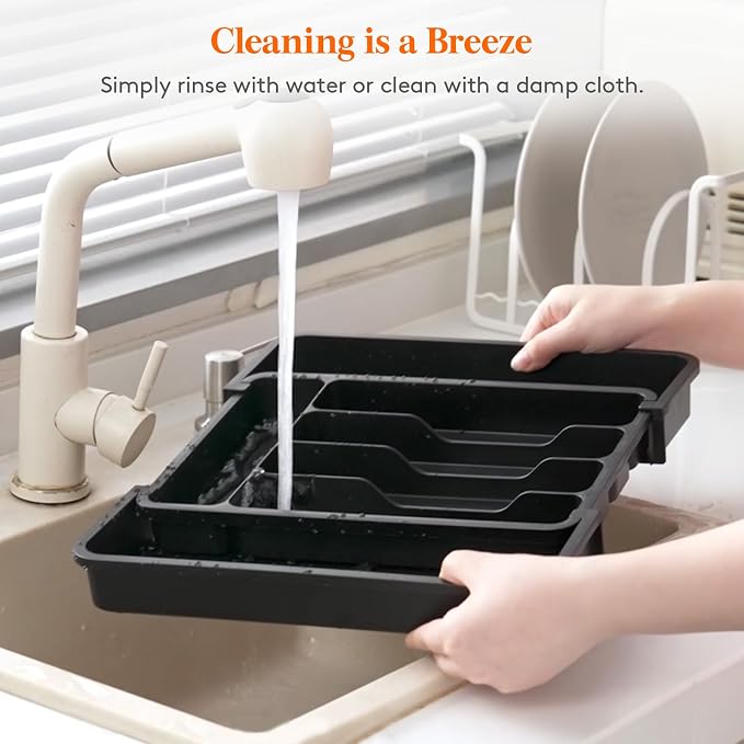 Lifewit Silverware Drawer Organizer, Expandable BPA Free Utensil Tray - Image 6