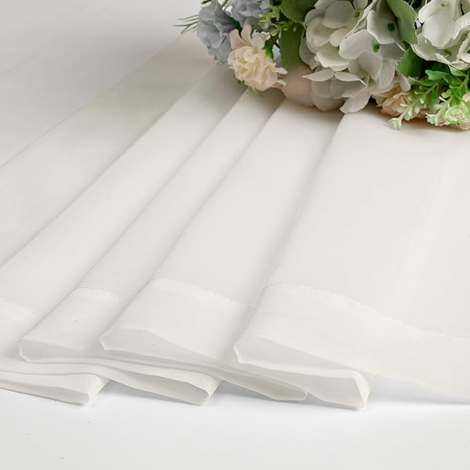 Chyhomenyc Sheer Curtains Tiers 2 Pieces Set, Light Filtering Small Curtains 24 - Image 7
