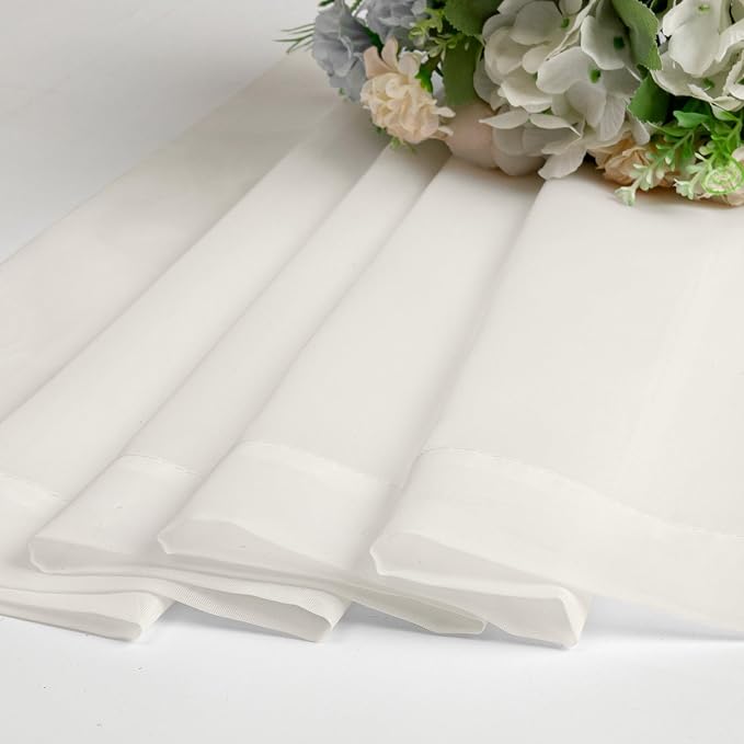 Chyhomenyc Sheer Ivory Curtains 90 inches Long 2 Panels, Light Filtering Soft - Image 8