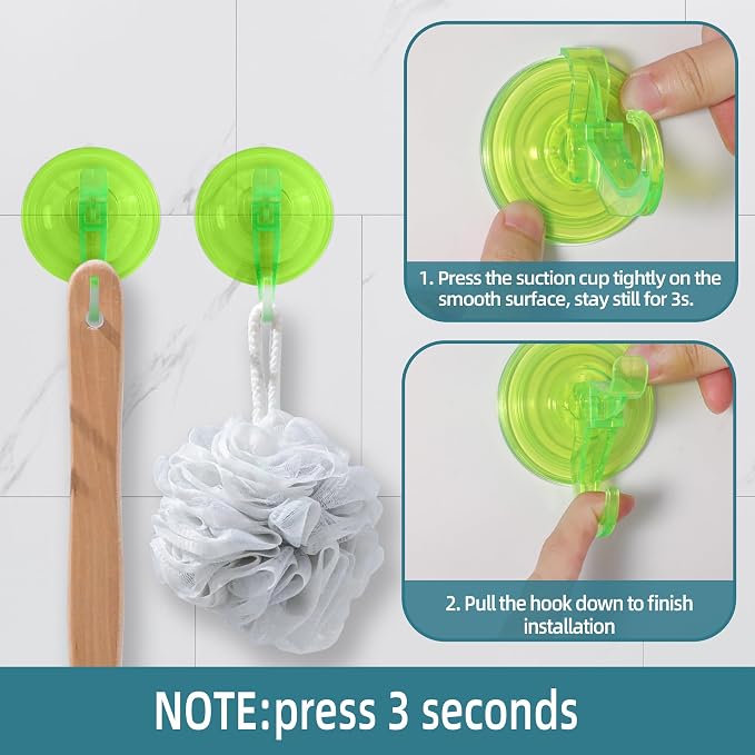Antimbee Suction Hooks, 10 Pack Reusable Hangers, Removable Small Suction Cups - Image 4