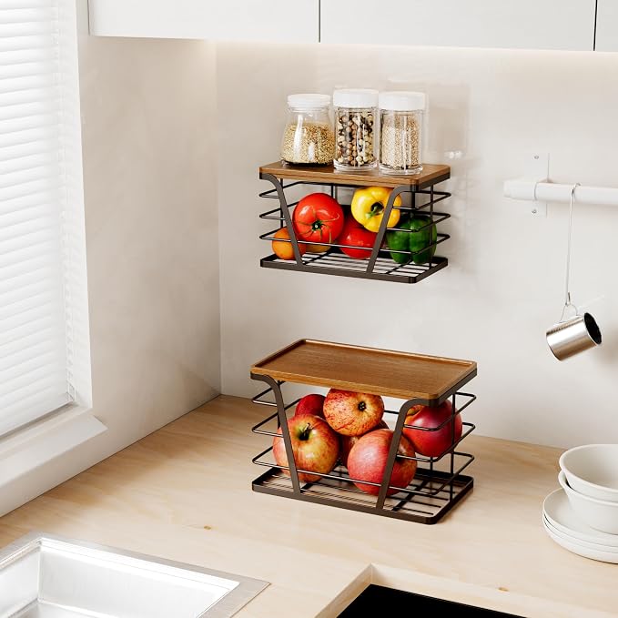 2 Pack Stackable Kitchen Organization, Counter Organizers and Pantry - Image 3