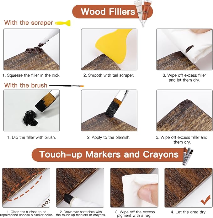SEISSO Wood Furniture Repair Kit, Vinyl Floor Repair Kit - Image 6