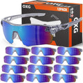 OXG 12 Pack Safety Glasses for Men Women, ANSI Z87.1 Safety Goggles Impact by OXG