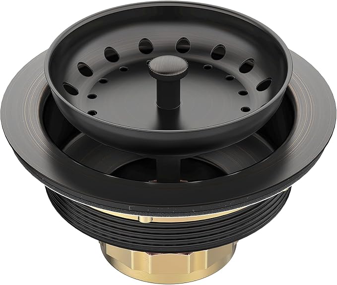BOTEMY Stainless Steel Bronze Sink Drain Strainer Kit 3-1/4 inch Kitchen Drain by BOTEMY