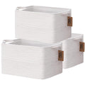 COMFY-HOMI 3PACK Cotton Rope Square Basket by COMFY-HOMI