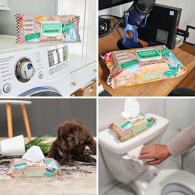 Single Surface Cleaning Wipes Bleach Free, Thick & Large Dispose, All-Purpose - Image 4