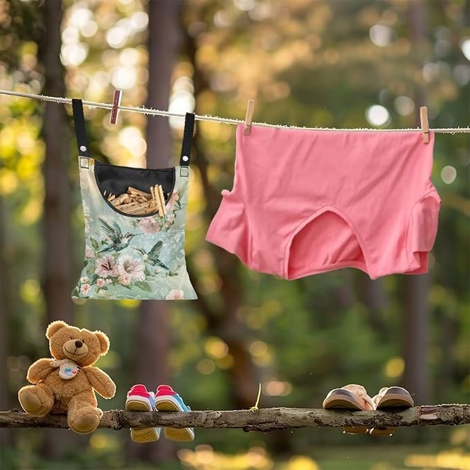 2 Pcs Hummingbird Clothespin Bag - Image 4