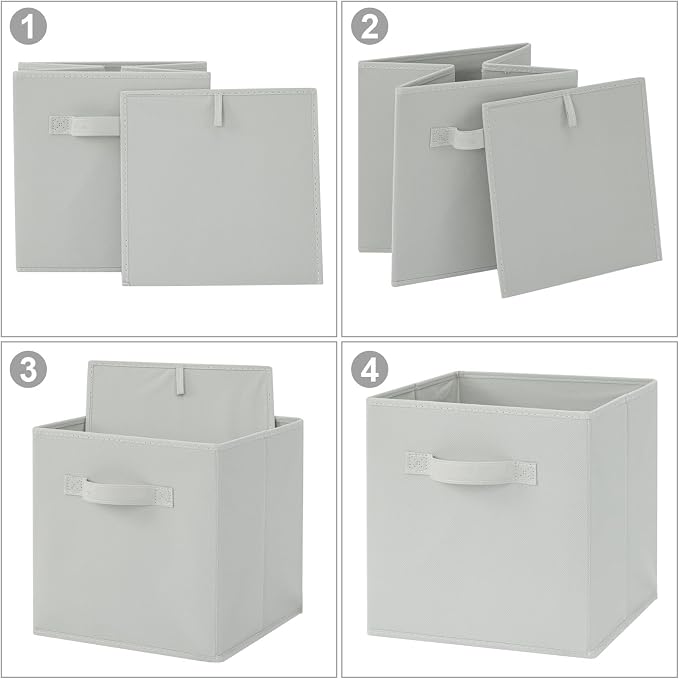 Stero Fabric Storage Bins 6 Pack Fun Colored Durable Storage Cubes - Image 3