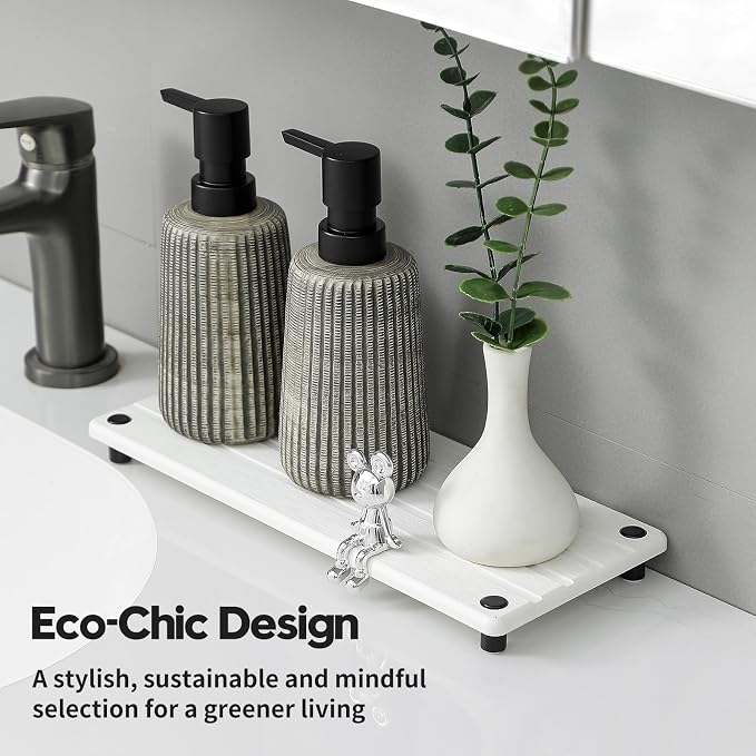 Instant Dry Sink Caddy Kitchen Sink Organizer, Quick Drying Stone Tray - Image 4