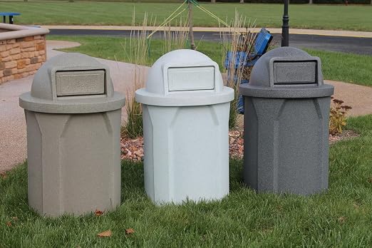 42 Gallon Round 100% Recycled Plastic Heavy-Duty Commercial Outdoor and Indoor - Image 4
