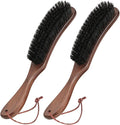 2 PCS Wood Felt Brush, Large Black Walnut Wood Handle Boar Bristle Lint Brush by Unknown