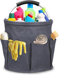 Qivine 17L Cleaning Caddy with Handle, Cleaning Supply Caddy Foldable Tool Bag by Qivine