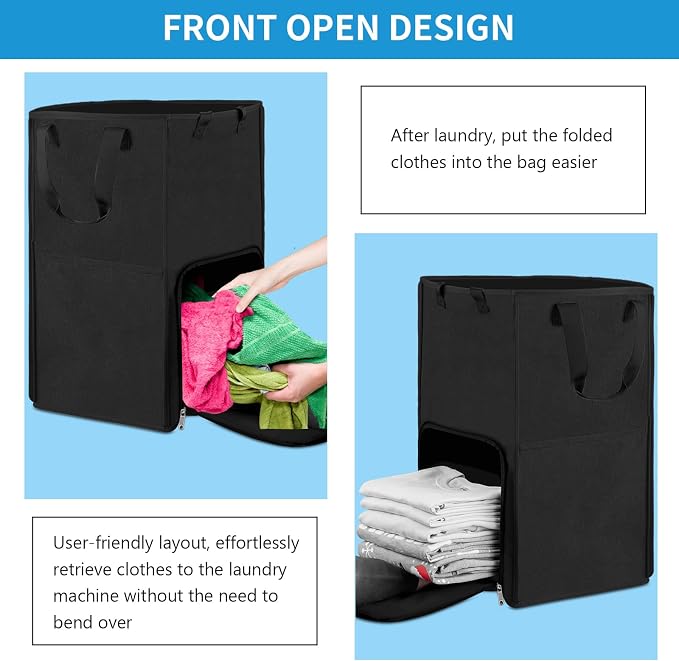 Laundry Backpack Bag, Bukere Extra Large 2 in 1 Laundry Hamper Basket - Image 5