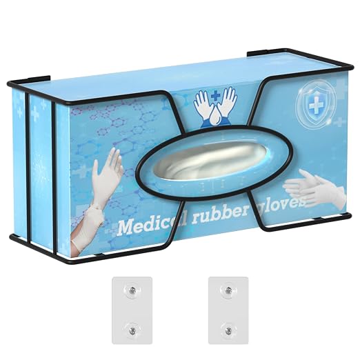 Glove Box Holder for Wall Mount, Disposable Glove Dispenser, Metal Box by Alyoen