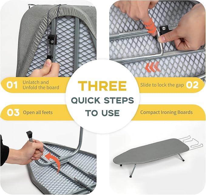 Metal Foldable Tabletop Ironing Board - Image 5