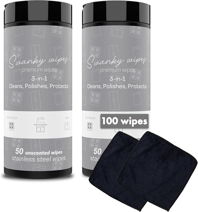 Swanky Stainless Steel Cleaner Wipes by SwankyWipes