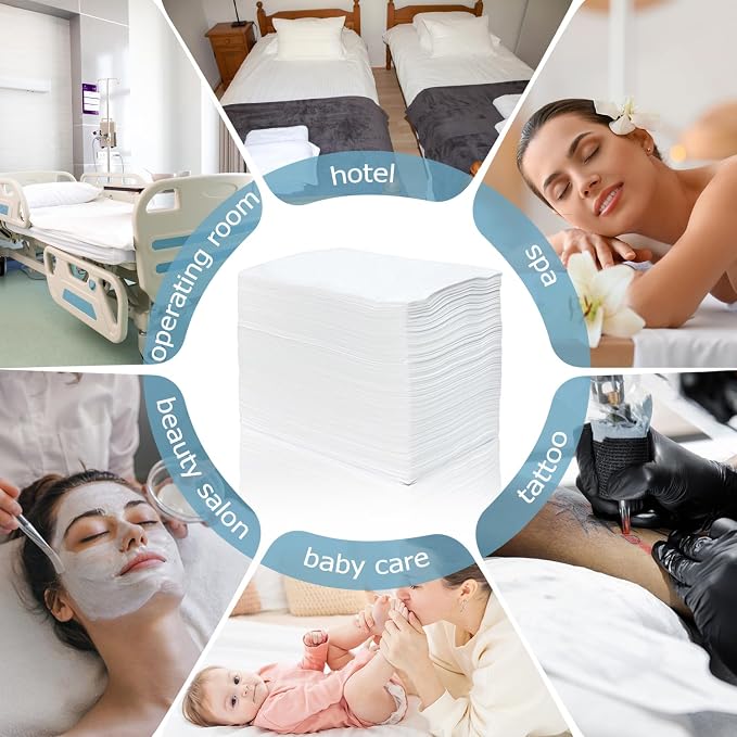 100Pcs Disposable Massage Table Sheets 31" x 71" Non-Woven Fabric Disposable - Image 6