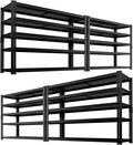 Storage Shelves Heavy Duty 4 PCS, 5-tier Adjustable Metal Industrial Utility by ROOMTEC