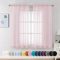 Chyhomenyc Sheer Curtains 63 Inch Length 2 Panels, Light Filtering Rod Pocket by Chyhomenyc