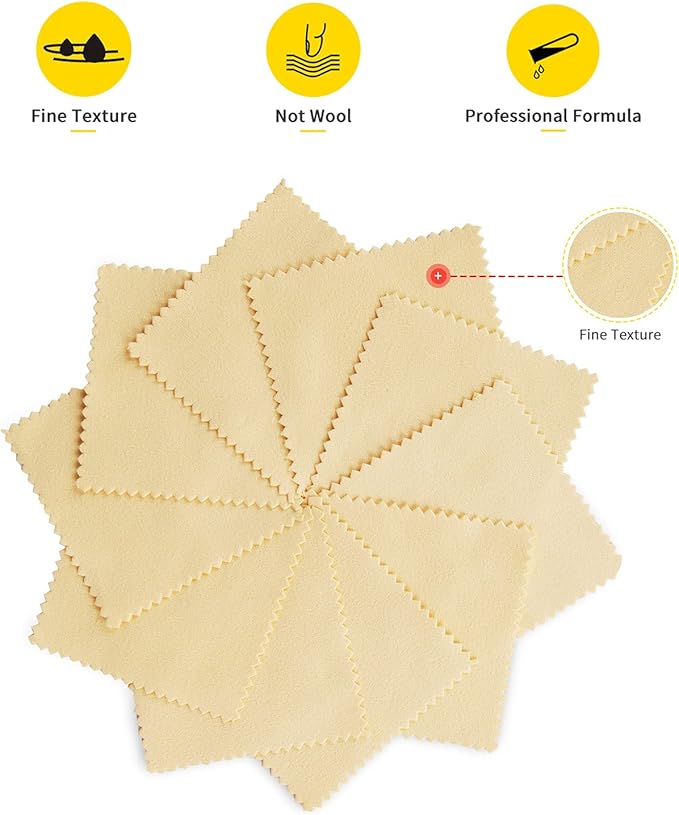 CATIFLIN 100pcs Premium Jewelry Cleaning Cloth, - Image 2