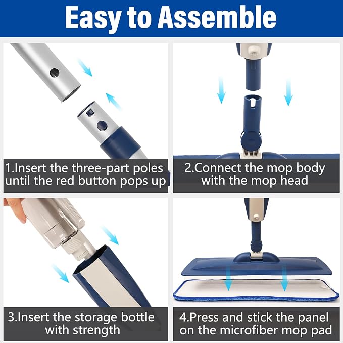Mops for Floor Cleaning Wet Spray Mop - Image 8