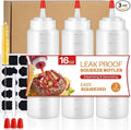 Squeeze Bottles, 16oz Leak-Proof Wide Mouth Condiment Squeeze Bottles by Sopito