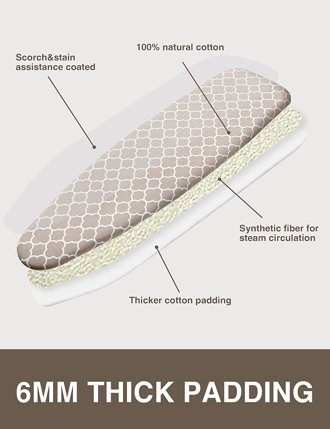 Extra Thick Ironing Board Cover and Pad, Resist Scorching and Staining - Image 3
