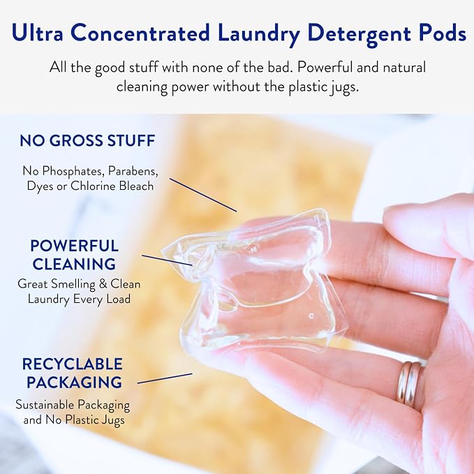 The Clean People Ultra Concentrated Laundry Detergent Pods, Fragrance Free - Image 3