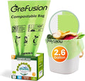 GreFusion 2.6 Gallon Compostable Trash Bags, Extra Thick 0.71 Mil, Certified by by GreFusion