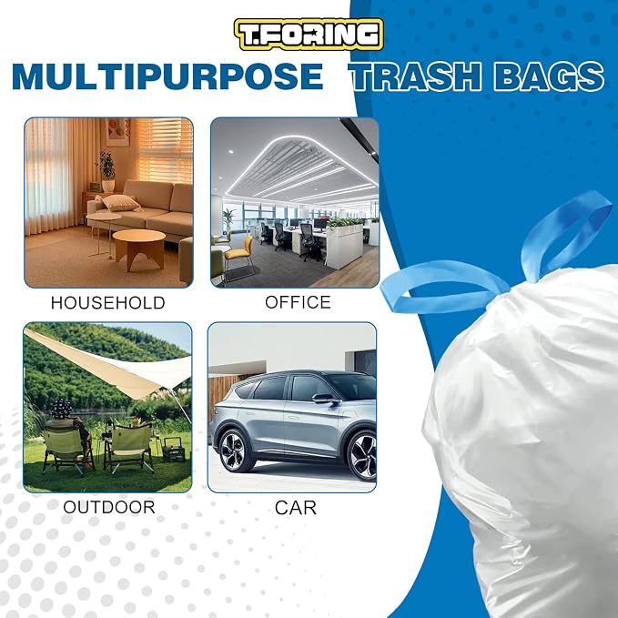 6 Gallon Trash Bags Drawstring 1.1 Mil - Image 6