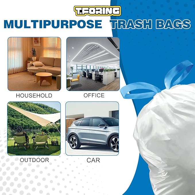8 Gallon Trash Bags Drawstring 1.2 Mil - Image 6