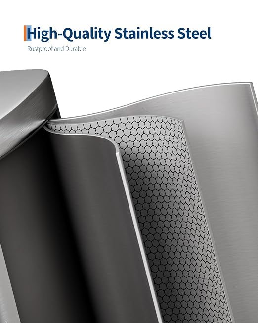Garvee 13 Gallon / 50 Liter Stainless Steel Kitchen Trash Can - Image 3