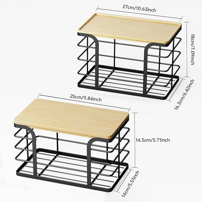 2 Pack Stackable Storage for Kitchen Laundry Pantry Organizers, Trash Bag Holder - Image 3