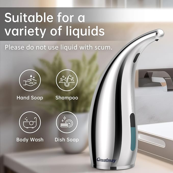 Adjustable Automatic Soap Dispenser Touchless, 4 Adjustable Levels Touchless - Image 5