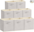Lifewit 13 Inch Cube Storage Bins, 8 Packs Storage Cubes Foldable Decorative by Lifewit